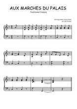Téléchargez l'arrangement pour piano de la partition de Traditionnel-Aux-marches-du-palais en PDF